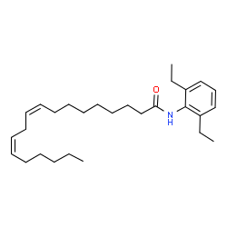 ChemSpider 2D Image | (9Z,12Z)-N-(2,6-Diethylphenyl)-9,12-octadecadienamide | C28H45NO