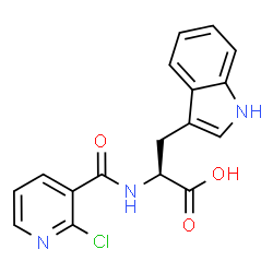 ChemSpider 2D Image | N-[(2-Chloro-3-pyridinyl)carbonyl]-L-tryptophan | C17H14ClN3O3