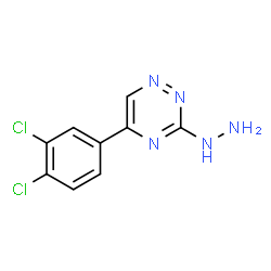 ChemSpider 2D Image | 5-(3,4-Dichlorophenyl)-3-hydrazino-1,2,4-triazine | C9H7Cl2N5