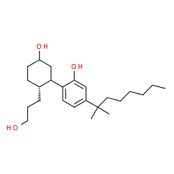 ChemSpider 2D Image | 2-[(2R)-5-Hydroxy-2-(3-hydroxypropyl)cyclohexyl]-5-(2-methyl-2-octanyl)phenol | C24H40O3