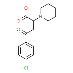 ChemSpider 2D Image | 4-(4-Chlorophenyl)-4-oxo-2-(1-piperidinyl)butanoic acid | C15H18ClNO3