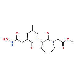 ChemSpider 2D Image | Methyl [(3S)-3-({(2R)-2-[2-(hydroxyamino)-2-oxoethyl]-4-methylpentanoyl}amino)-2-oxo-1-azepanyl]acetate | C17H29N3O6