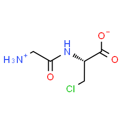 ChemSpider 2D Image | (2R)-2-[(Ammonioacetyl)amino]-3-chloropropanoate | C5H9ClN2O3