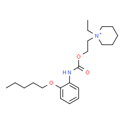ChemSpider 2D Image | 1-Ethyl-1-[2-({[2-(pentyloxy)phenyl]carbamoyl}oxy)ethyl]piperidinium | C21H35N2O3