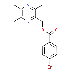 ChemSpider 2D Image | (3,5,6-Trimethyl-2-pyrazinyl)methyl 4-bromobenzoate | C15H15BrN2O2