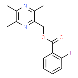 ChemSpider 2D Image | (3,5,6-Trimethyl-2-pyrazinyl)methyl 2-iodobenzoate | C15H15IN2O2