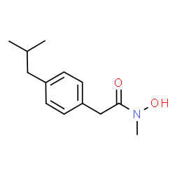 ChemSpider 2D Image | N-Hydroxy-2-(4-isobutylphenyl)-N-methylacetamide | C13H19NO2