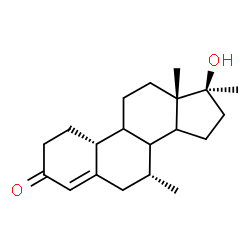 ChemSpider 2D Image | (7alpha,8xi,9xi,14xi,17beta)-17-Hydroxy-7,17-dimethylestr-4-en-3-one | C20H30O2