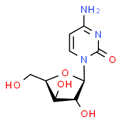 ChemSpider 2D Image | 4-Amino-1-(alpha-L-threo-pentofuranosyl)-2(1H)-pyrimidinone | C9H13N3O5