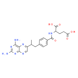 ChemSpider 2D Image | N-{4-[2-(2,4-Diamino-6-pteridinyl)propyl]benzoyl}glutamic acid | C21H23N7O5