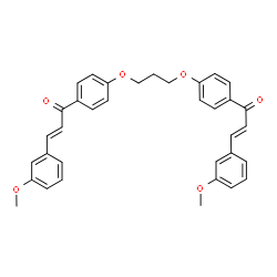 ChemSpider 2D Image | (2E,2'E)-1,1'-[1,3-Propanediylbis(oxy-4,1-phenylene)]bis[3-(3-methoxyphenyl)-2-propen-1-one] | C35H32O6