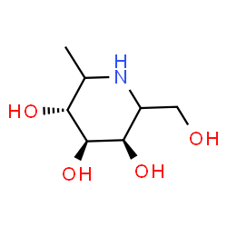 ChemSpider 2D Image | (3R,4S,5R)-2-(Hydroxymethyl)-6-methyl-3,4,5-piperidinetriol | C7H15NO4