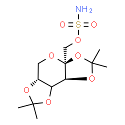 ChemSpider 2D Image | [(3aS,5aR,8bS)-2,2,7,7-Tetramethyltetrahydro-3aH-bis[1,3]dioxolo[4,5-b:4',5'-d]pyran-3a-yl]methyl sulfamate | C12H21NO8S