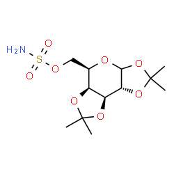 ChemSpider 2D Image | [(5R,5aS,8aS,8bR)-2,2,7,7-Tetramethyltetrahydro-3aH-bis[1,3]dioxolo[4,5-b:4',5'-d]pyran-5-yl]methyl sulfamate | C12H21NO8S