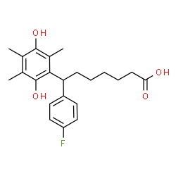 ChemSpider 2D Image | 7-(2,5-Dihydroxy-3,4,6-trimethylphenyl)-7-(4-fluorophenyl)heptanoic acid | C22H27FO4