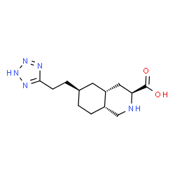 ChemSpider 2D Image | (3S,4aR,6S,8aR)-6-[2-(1H-Tetrazol-5-yl)ethyl]decahydro-3-isoquinolinecarboxylic acid | C13H21N5O2