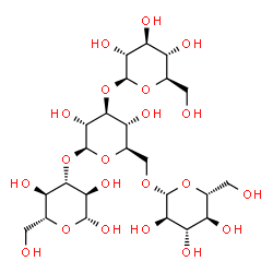 ChemSpider 2D Image | beta-D-Glucopyranosyl-(1->3)-[beta-D-glucopyranosyl-(1->6)]-beta-D-glucopyranosyl-(1->3)-beta-D-glucopyranose | C24H42O21