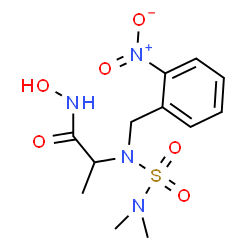 ChemSpider 2D Image | N~2~-(Dimethylsulfamoyl)-N-hydroxy-N~2~-(2-nitrobenzyl)alaninamide | C12H18N4O6S