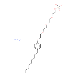 ChemSpider 2D Image | Ammonium 2-(2-{2-[2-(4-nonylphenoxy)ethoxy]ethoxy}ethoxy)ethyl sulfate | C23H43NO8S