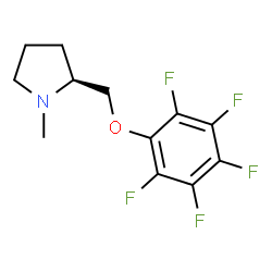 ChemSpider 2D Image | (2S)-1-Methyl-2-[(pentafluorophenoxy)methyl]pyrrolidine | C12H12F5NO
