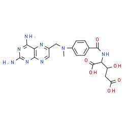 ChemSpider 2D Image | 2-[(4-{[(2,4-Diamino-6-pteridinyl)methyl](methyl)amino}benzoyl)amino]-3-hydroxypentanedioic acid | C20H22N8O6