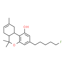 ChemSpider 2D Image | 3-(5-Fluoropentyl)-6,6,9-trimethyl-6a,7,10,10a-tetrahydro-6H-benzo[c]chromen-1-ol | C21H29FO2