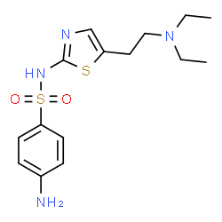 ChemSpider 2D Image | 4-Amino-N-{5-[2-(diethylamino)ethyl]-1,3-thiazol-2-yl}benzenesulfonamide | C15H22N4O2S2