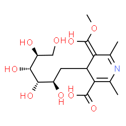 ChemSpider 2D Image | 6-{(3Z)-5-Carboxy-3-[hydroxy(methoxy)methylene]-2,6-dimethyl-3,4-dihydro-4-pyridinyl}-6-deoxy-D-galactitol | C16H25NO9