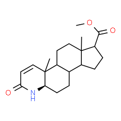 ChemSpider 2D Image | Methyl (11aR)-4a,6a-dimethyl-2-oxo-2,4a,4b,5,6,6a,7,8,9,9a,9b,10,11,11a-tetradecahydro-1H-indeno[5,4-f]quinoline-7-carboxylate | C20H29NO3