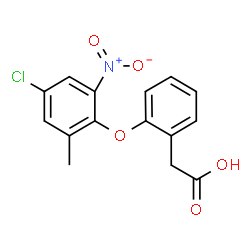 ChemSpider 2D Image | [2-(4-Chloro-2-methyl-6-nitrophenoxy)phenyl]acetic acid | C15H12ClNO5