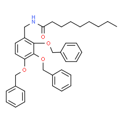 ChemSpider 2D Image | N-[2,3,4-Tris(benzyloxy)benzyl]nonanamide | C37H43NO4