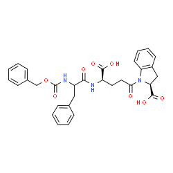 ChemSpider 2D Image | (2S)-1-{N-[(Benzyloxy)carbonyl]phenylalanyl-D-gamma-glutamyl}-2-indolinecarboxylic acid | C31H31N3O8