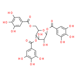 ChemSpider 2D Image | 1,4,6-tris-O-(3,4,5-trihydroxybenzoyl)hexopyranose | C27H24O18