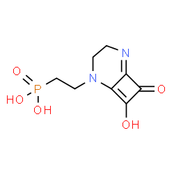 ChemSpider 2D Image | {2-[8-Hydroxy-7-oxo-2,5-diazabicyclo[4.2.0]octa-1(8),5-dien-2-yl]ethyl}phosphonic acid | C8H11N2O5P