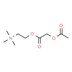 ChemSpider 2D Image | 2-(2-Acetoxyacetoxy)-N,N,N-trimethylethanaminium | C9H18NO4