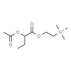 ChemSpider 2D Image | 2-[(2-Acetoxybutanoyl)oxy]-N,N,N-trimethylethanaminium | C11H22NO4