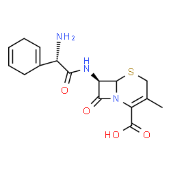 ChemSpider 2D Image | (7R)-7-{[(2S)-2-Amino-2-(1,4-cyclohexadien-1-yl)acetyl]amino}-3-methyl-8-oxo-5-thia-1-azabicyclo[4.2.0]oct-2-ene-2-carboxylic acid | C16H19N3O4S