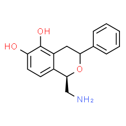 ChemSpider 2D Image | (1R)-1-(Aminomethyl)-3-phenyl-3,4-dihydro-1H-isochromene-5,6-diol | C16H17NO3