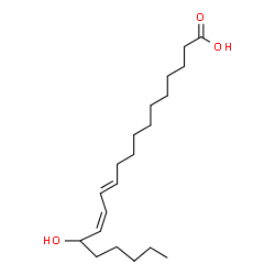 ChemSpider 2D Image | (11E,13Z)-15-Hydroxy-11,13-icosadienoic acid | C20H36O3
