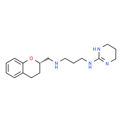 ChemSpider 2D Image | N-[(2S)-3,4-Dihydro-2H-chromen-2-ylmethyl]-N'-(1,4,5,6-tetrahydro-2-pyrimidinyl)-1,3-propanediamine | C17H26N4O