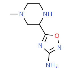 ChemSpider 2D Image | 5-(4-Methyl-2-piperazinyl)-1,2,4-oxadiazol-3-amine | C7H13N5O