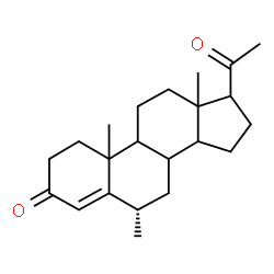 ChemSpider 2D Image | (6alpha)-6-Methylpregn-4-ene-3,20-dione | C22H32O2
