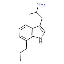 ChemSpider 2D Image | 1-(7-Propyl-1H-indol-3-yl)-2-propanamine | C14H20N2