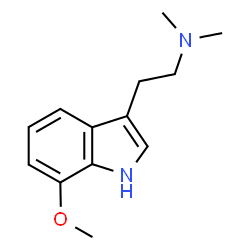 ChemSpider 2D Image | 2-(7-Methoxy-1H-indol-3-yl)-N,N-dimethylethanamine | C13H18N2O