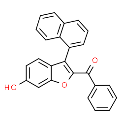 ChemSpider 2D Image | [6-Hydroxy-3-(1-naphthyl)-1-benzofuran-2-yl](phenyl)methanone | C25H16O3