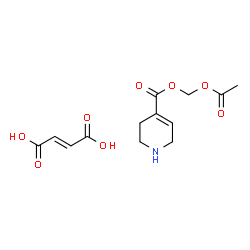 ChemSpider 2D Image | Acetoxymethyl 1,2,3,6-tetrahydro-4-pyridinecarboxylate (2E)-2-butenedioate (1:1) | C13H17NO8