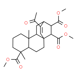 ChemSpider 2D Image | Dimethyl 13-acetyl-15-(methoxycarbonyl)atis-13-ene-17,18-dioate | C26H36O7