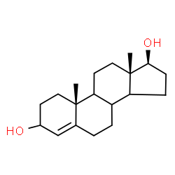 ChemSpider 2D Image | (8xi,9xi,14xi,17beta)-Androst-4-ene-3,17-diol | C19H30O2