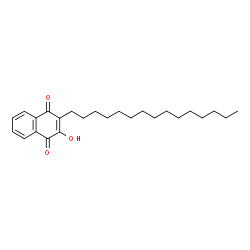 ChemSpider 2D Image | 2-Hydroxy-3-pentadecyl-1,4-naphthoquinone | C25H36O3