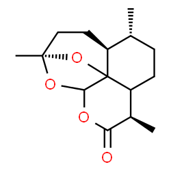 ChemSpider 2D Image | (3R,6R,6aS,9S)-3,6,9-trimethyloctahydro-9,10b-epoxyoxepino[4,3,2-ij]isochromen-2(3H,10aH)-one | C15H22O4